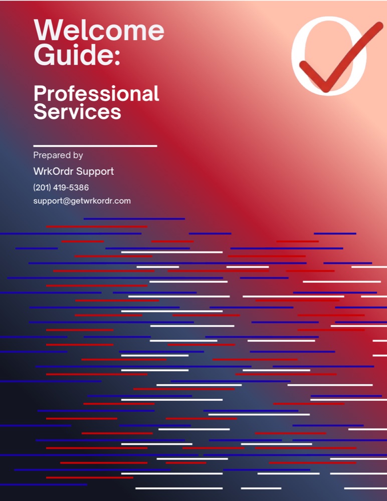 Professional Services welcome guide cover