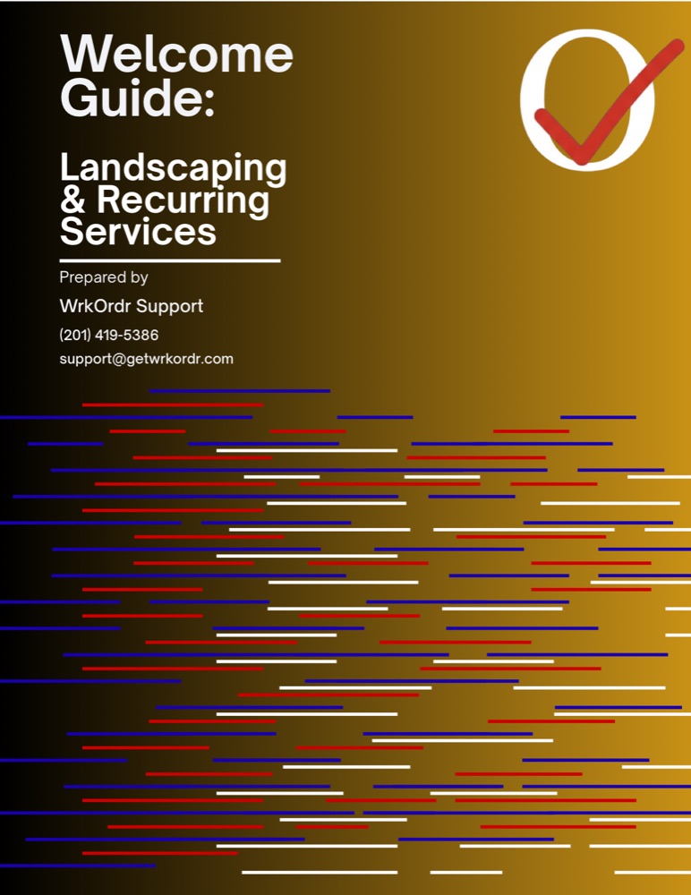 Landscaping & Recurring Services welcome guide cover